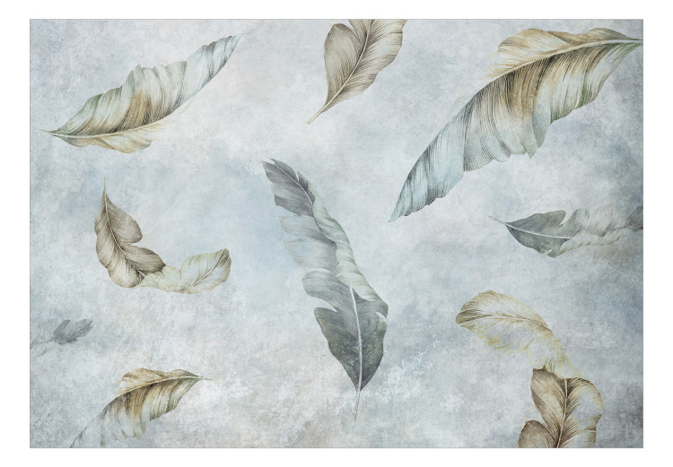 Fotomural decorativo Danza de plumas en el viento - un tema en tonos de gris 138447 additionalImage 1