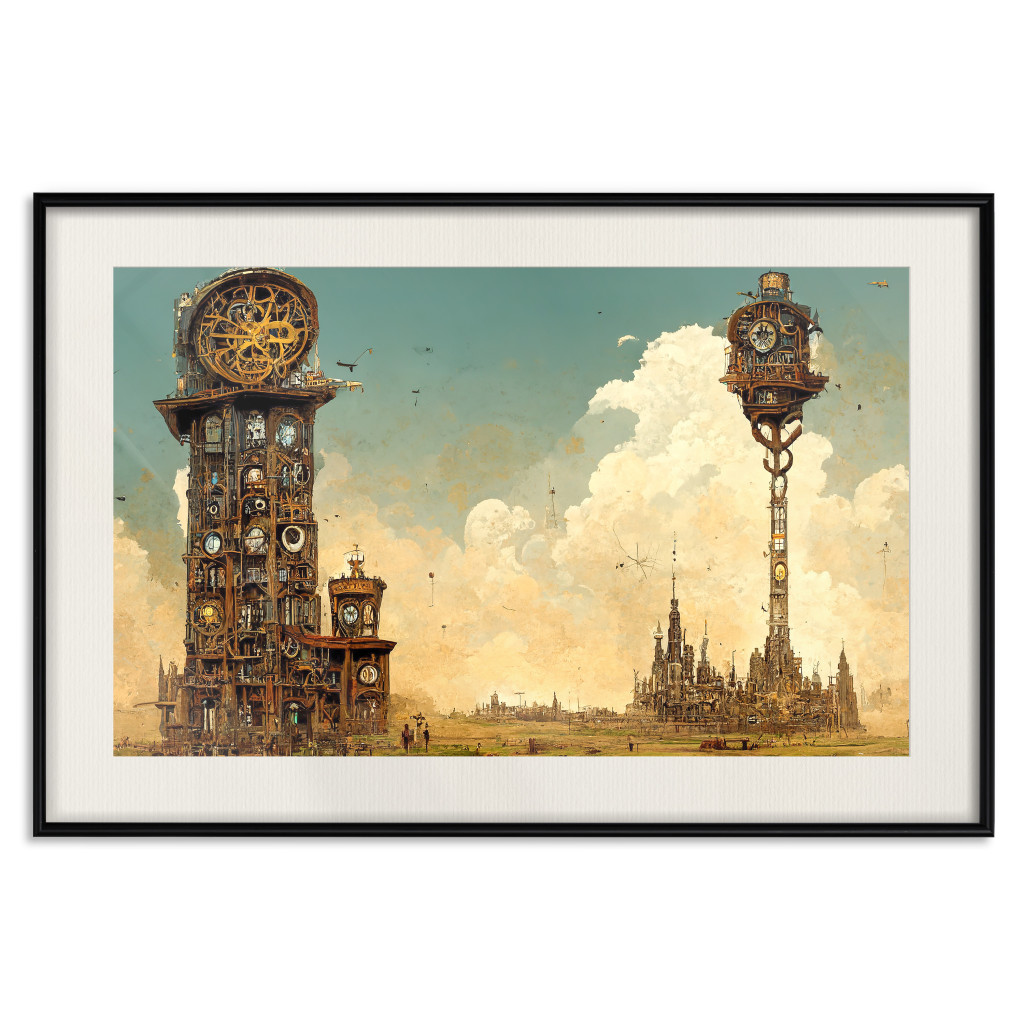 Posters: Clocks In A Desert Town - Surreal Brown Composition