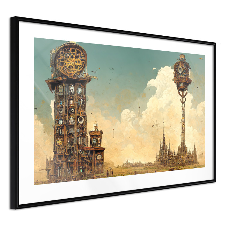 Póster Clocks in a Desert Town - Surreal Brown Composition 151147 additionalImage 7
