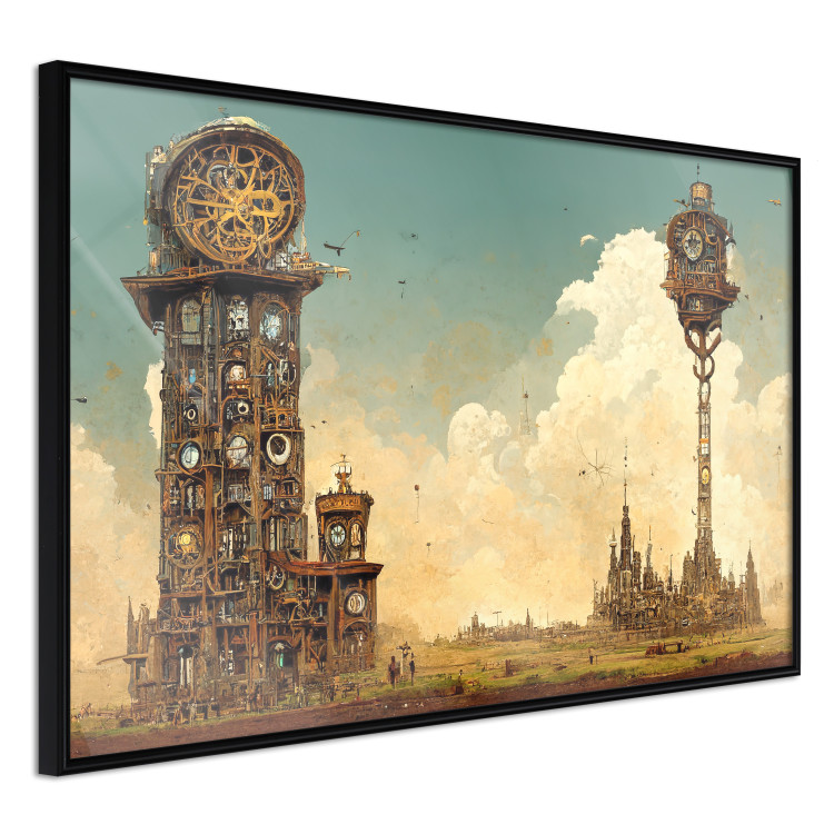 Póster Clocks in a Desert Town - Surreal Brown Composition 151147 additionalImage 5