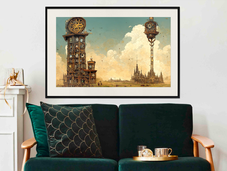 Póster Clocks in a Desert Town - Surreal Brown Composition 151147 additionalImage 17