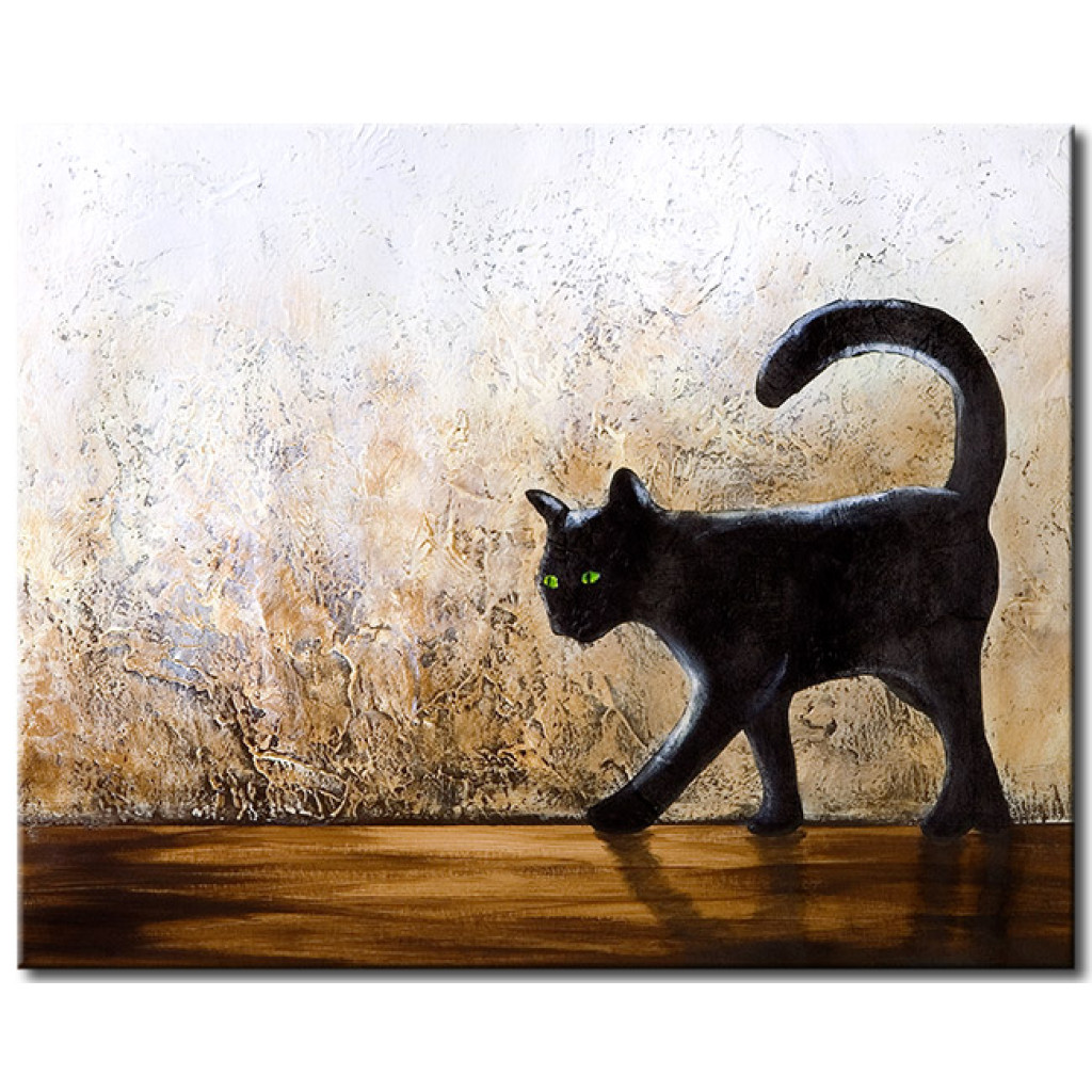 Schilderij  Katten: Groen-ogen Cat