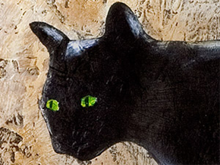 Quadro Gatto nero con occhi verdi 49447 additionalImage 2