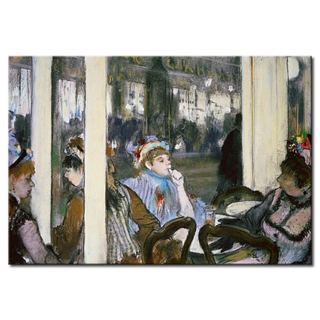 Målning Women On A Cafe Terrace