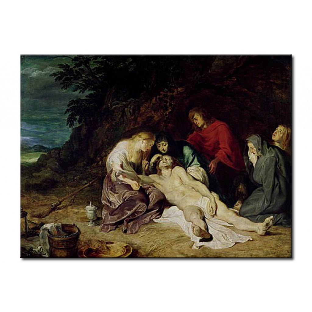 Cópia Do Quadro Famoso Lamentation Over The Dead Christ With St. John And The Holy Women