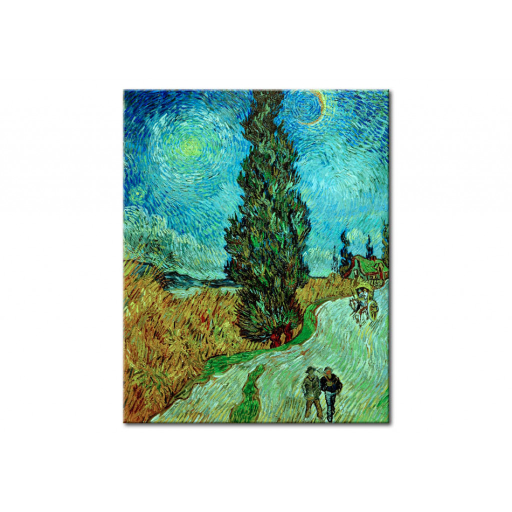 Reprodukcja Obrazu Cypress Against A Starry Sky