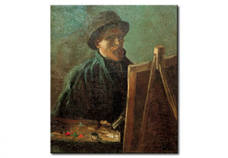 Reprodukcja obrazu Autoportret z ciemnym filcowym kapeluszem i sztalugami 52447