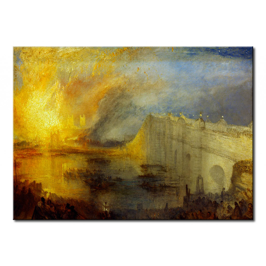 Schilderij  William Turner: The Burning Of The Houses Of Lords And Commons, October 16, 1834