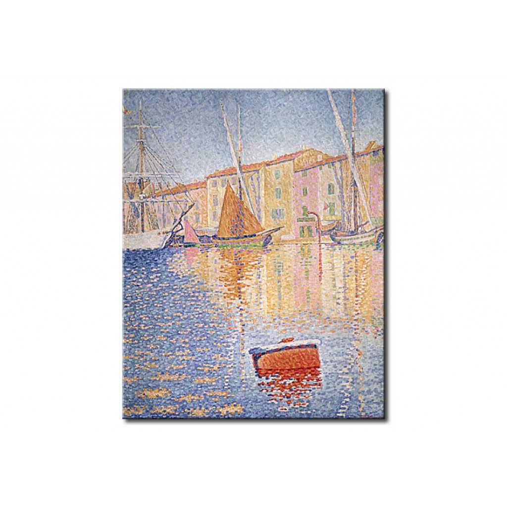 Schilderij  Paul Signac: The Red Buoy, Saint Tropez