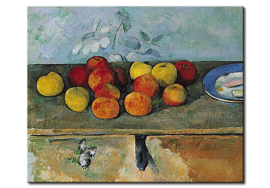 Tableau Nature morte de pommes et de biscuits - Paul Cézanne - Reproductions