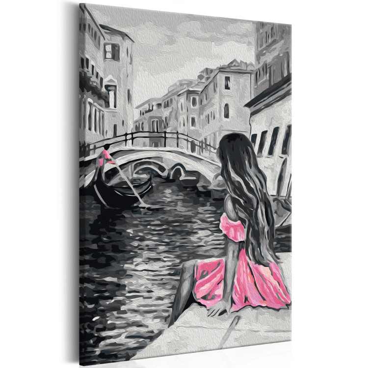 Wandbild zum Ausmalen Venedig (Mädchen in einem rosa Kleid) 107157 additionalImage 5
