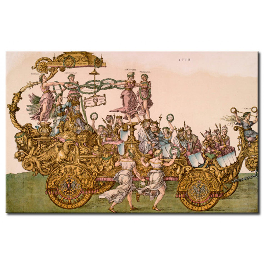 Schilderij  Albrecht Dürer: Der Große Triumphwagen