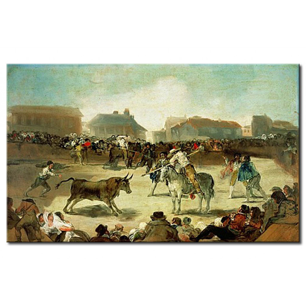 Schilderij  Francisco Goya: A Village Bullfight