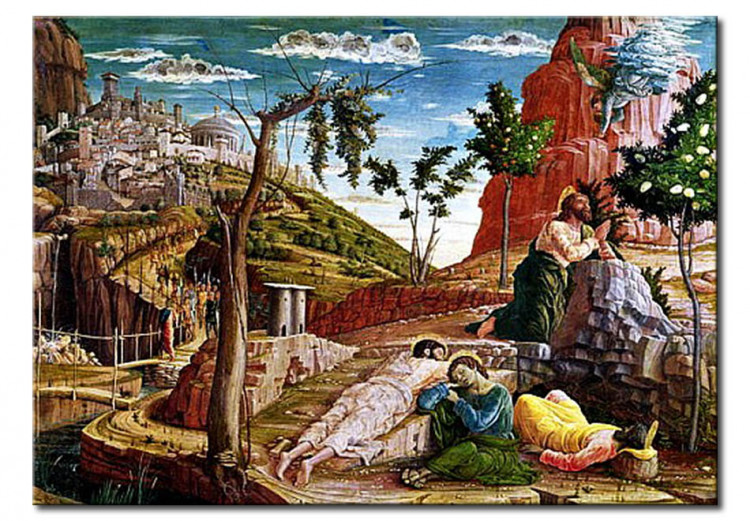 Reproduktion The Agony in the Garden, left hand predella panel from the Altarpiece of St. Zeno of Verona 112657