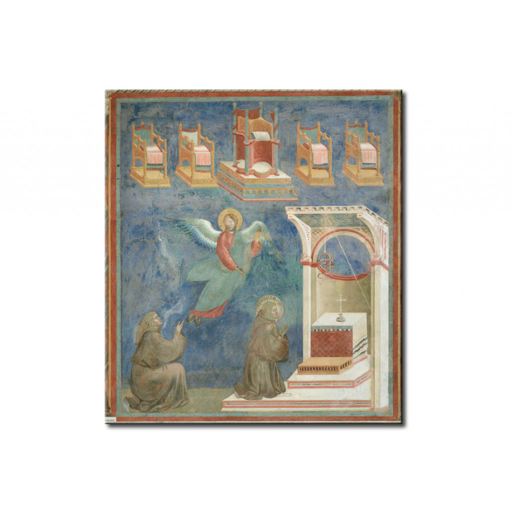 Schilderij  Giotto Di Bondone: The Vision Of The Throne
