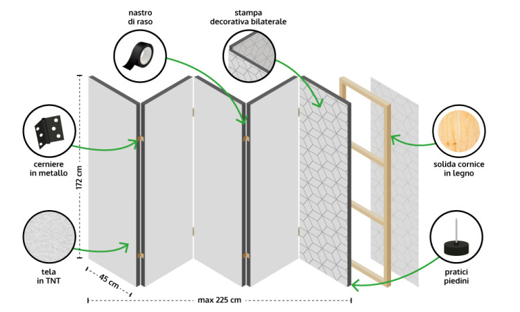 Paravento design Brick Wall: Minimalism [Room Dividers] 133457 additionalImage 6