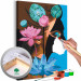 Wandbild zum Malen nach Zahlen Lotus Lady 135257