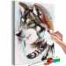  Dibujo para pintar con números Indigenous Wolf 138157 additionalThumb 5