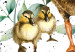 Wall Poster The Family of Ducks - Cute Painted Animals and Plants on the Background With Splashes 145757 additionalThumb 3