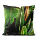 Sammets kudda Paradise Strelitzia - a composition with rich detail of exotic plants 147057