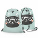 Mochila Cat in love - animal and hearts held in shades of white and black 147357 additionalThumb 3