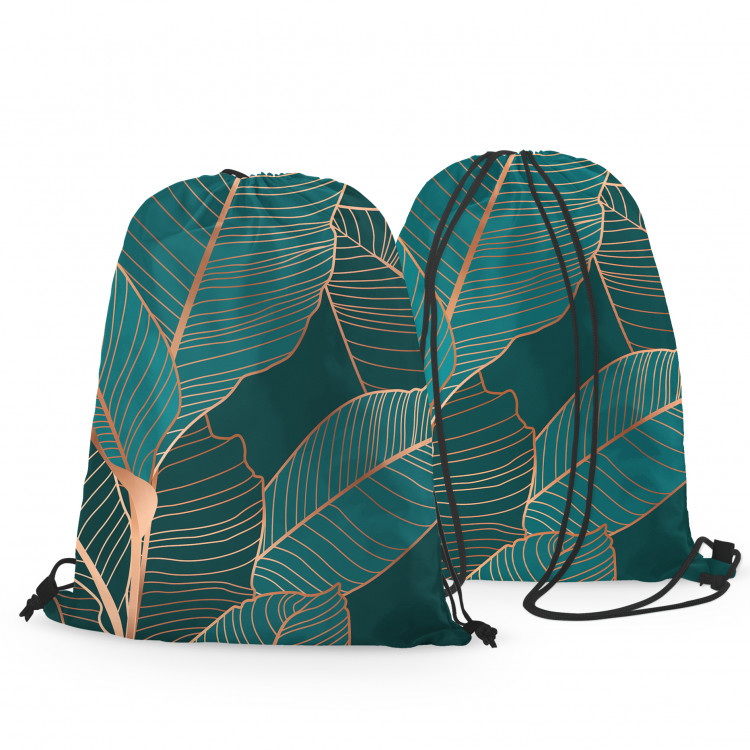 Mochila Noble ficus - a botanical glamour composition with gold pattern 147457 additionalImage 3