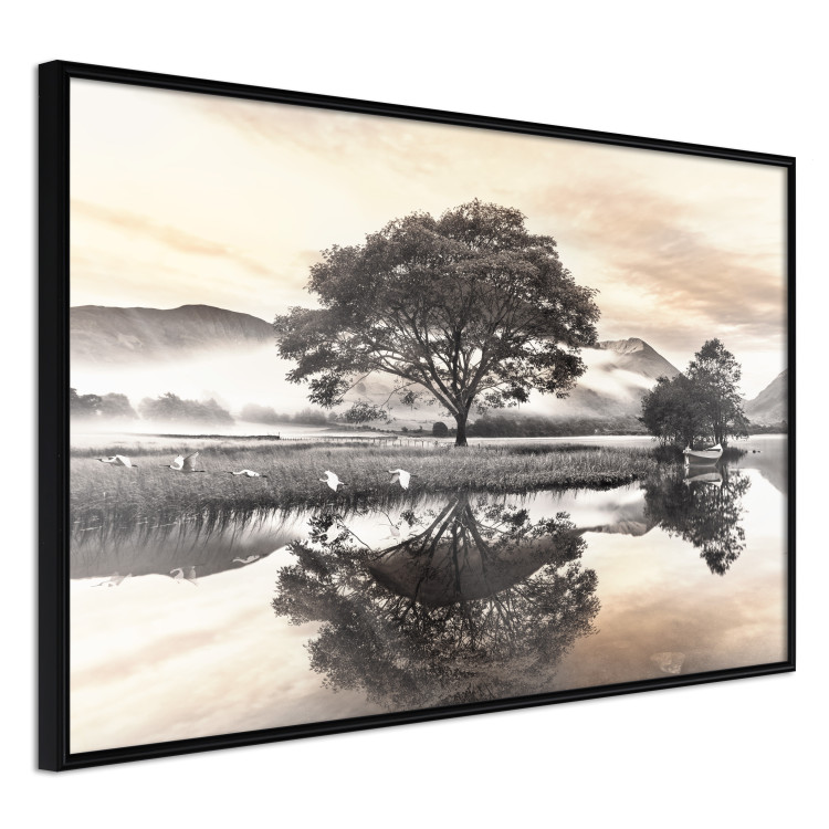 Poster Misty Landscape - Mountains and Trees Reflecting in the Lake’s Surface 147657 additionalImage 7