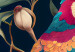 Obraz Tropikalne ptaki - egzotyczne papugi wśród kwitnących drzew 149857 additionalThumb 4