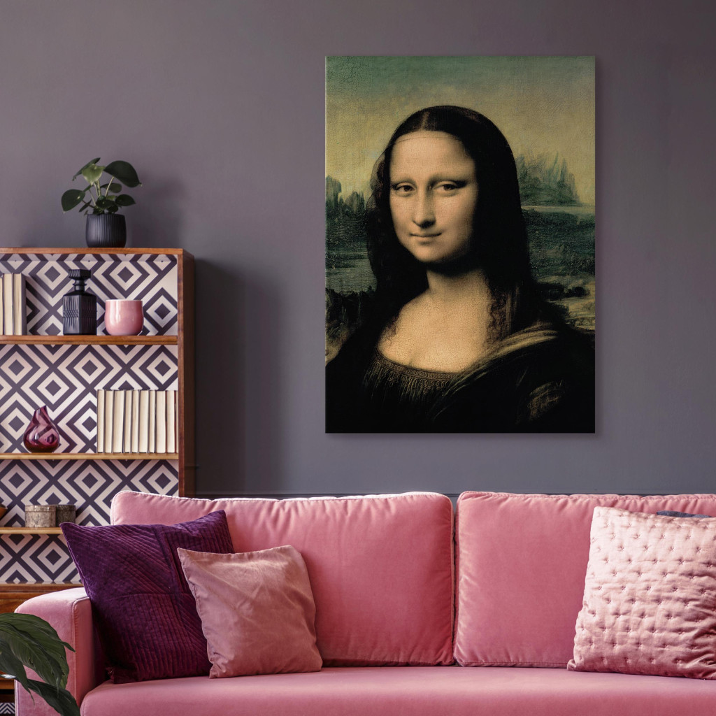 Schilderij  Leonardo Da Vinci: Mona Lisa (fragment)