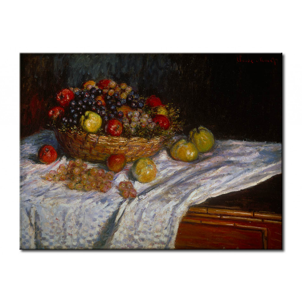 Schilderij  Claude Monet: Nature Morte: Raisins Et Pommes