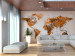 Wall Mural World in brown shades 60057