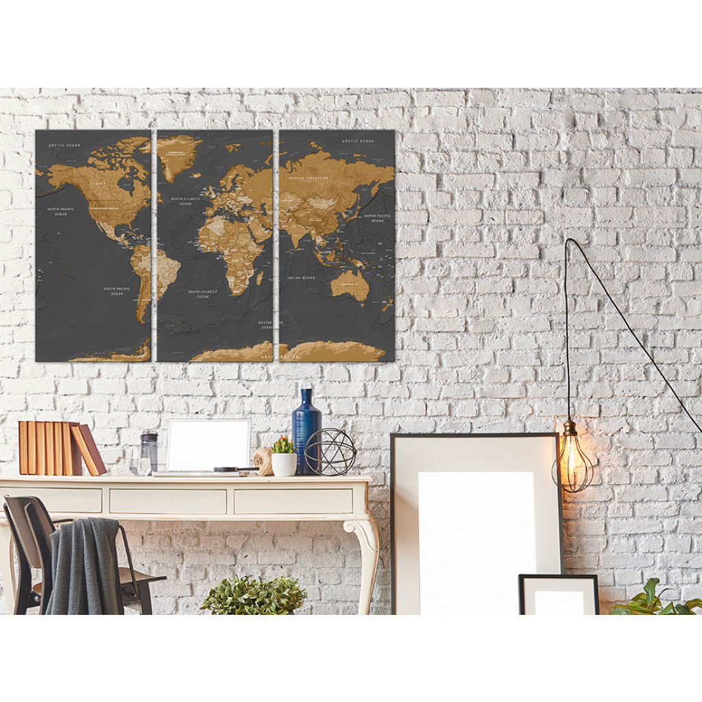 Schilderij  Kaarten Van De Wereld: World Map: Modern Aesthetics
