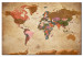 Ozdobna tablica korkowa Mapa świata: Brązowa elegancja [Mapa korkowa] 96057 additionalThumb 2