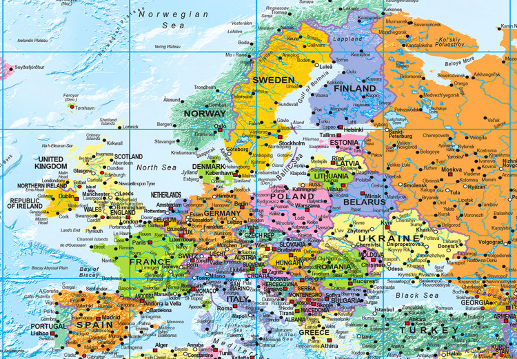 Decoratief prikbord World: Colourful Map II [Cork Map] 98057 additionalImage 6