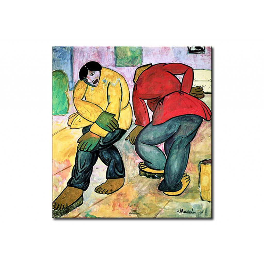 Schilderij  Kazimir Malevich: The Floor Polishers