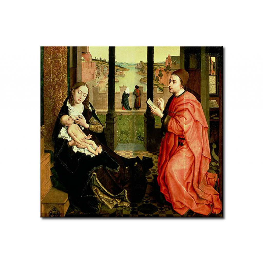 Schilderij  Rogier Van Der Weyden: St. Luke Drawing A Portrait Of The Virgin