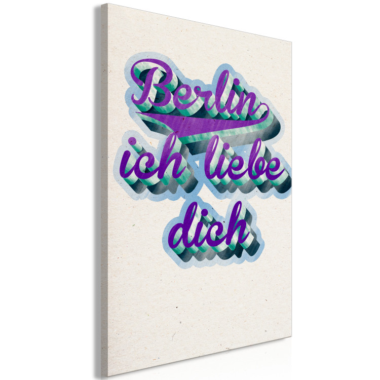 Canvas Print Berlin love - typographic colored lettering in German 118767 additionalImage 2