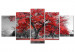 Cuadro moderno Autumn in the Park (5 Parts) Wide Red 122767