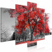 Cuadro moderno Autumn in the Park (5 Parts) Wide Red 122767 additionalThumb 2