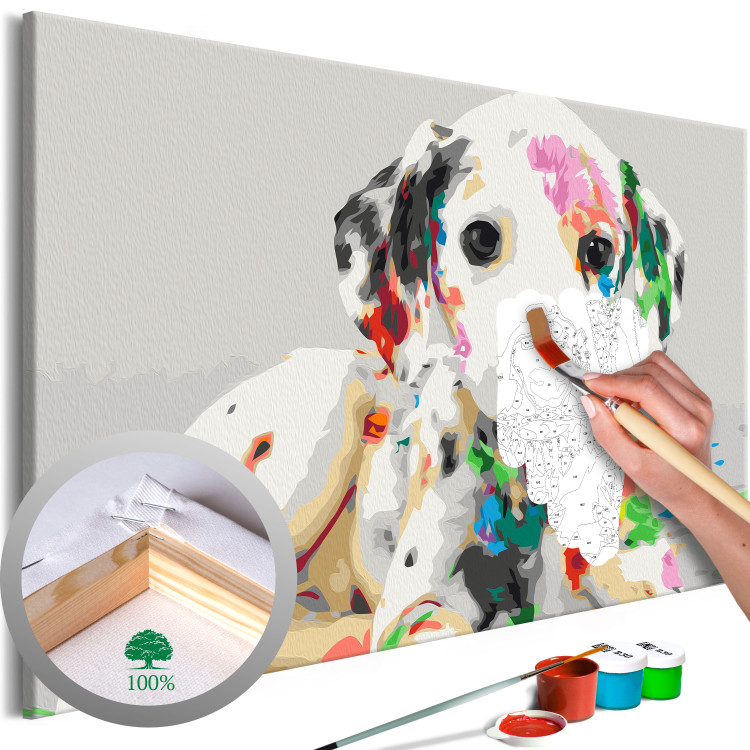 Paint by number Colourful Puppy 127567