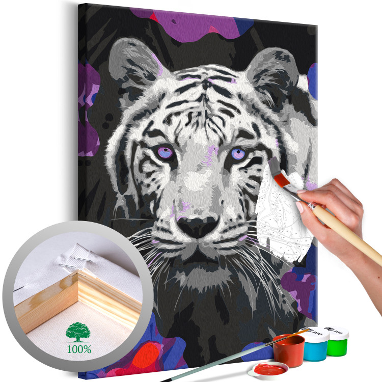 Obraz do malowania po numerach Biały tygrys bengalski 142767