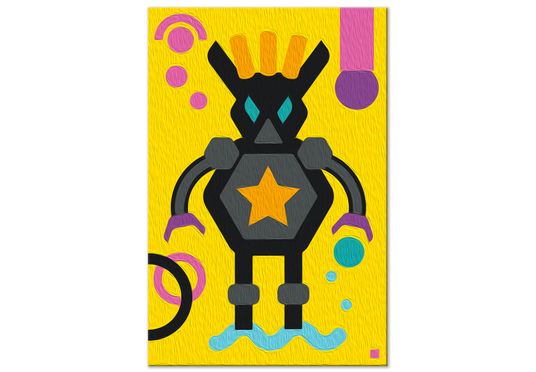 Obraz do malowania po numerach Robot antagonista - mroczna fantastyczna postać z figur geometrycznych 149767 additionalImage 7