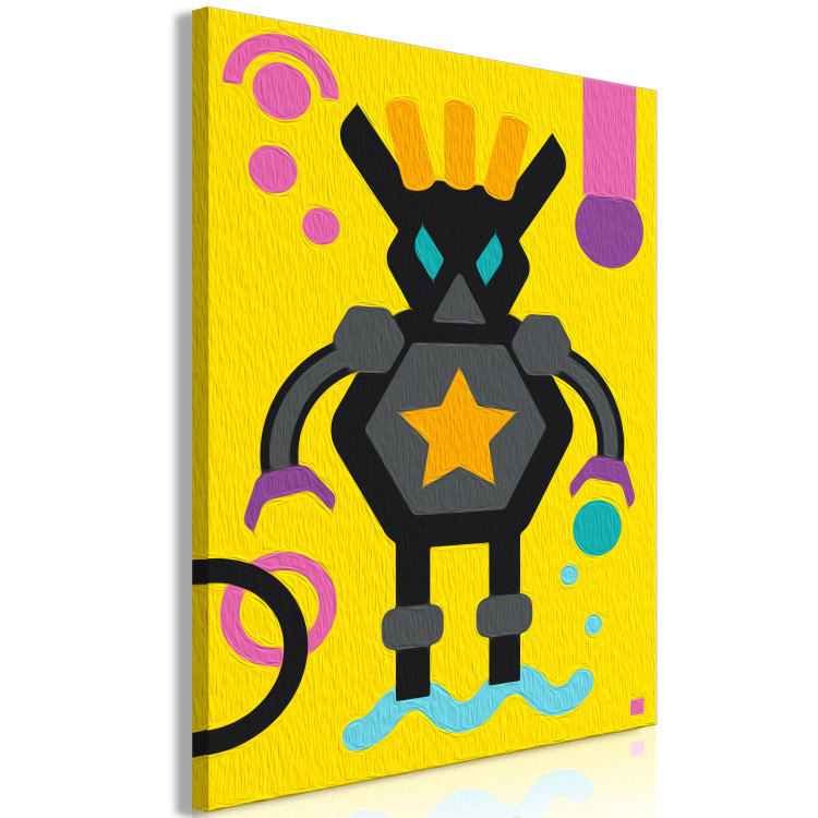 Obraz do malowania po numerach Robot antagonista - mroczna fantastyczna postać z figur geometrycznych 149767 additionalImage 4