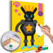 Obraz do malowania po numerach Robot antagonista - mroczna fantastyczna postać z figur geometrycznych 149767