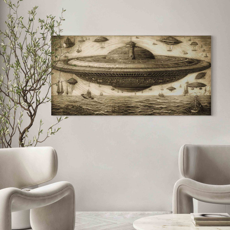 Konst UFO Ship - A Sketch Inspired by the Style of Leonardo Da Vinci 151067 additionalImage 11