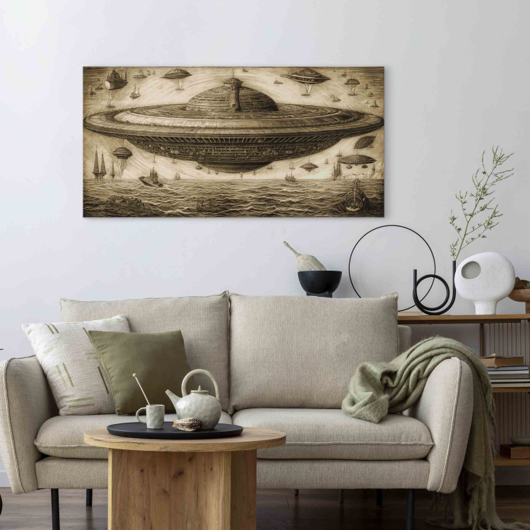 Konst UFO Ship - A Sketch Inspired by the Style of Leonardo Da Vinci 151067 additionalImage 3
