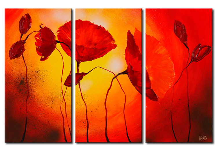 Canvas Art Print Poppies at the end of the day 47167