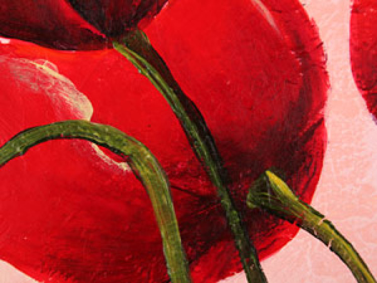 Quadro em tela Tulipas alegres (1 parte) - flores vermelhas em um fundo pastel 48667 additionalImage 3