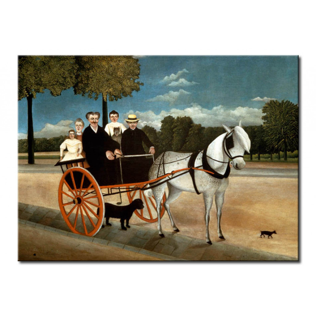Schilderij  Henri Rousseau: La Carriole Du Père Juniet
