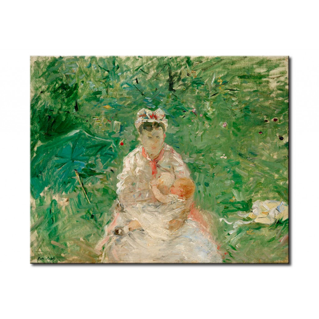 Schilderij  Berthe Morisot: Nourrice Et Bébé